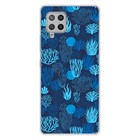 Coque en silicone imprimée compatible Samsung Galaxy A42 5G Corail bleu