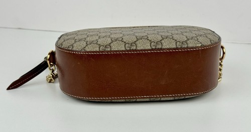 Gucci GG Supreme Monogram Cuoio Toscano Mini Chain Shoulder Bag Beige Ebony Cuir - Bild 3 von 13