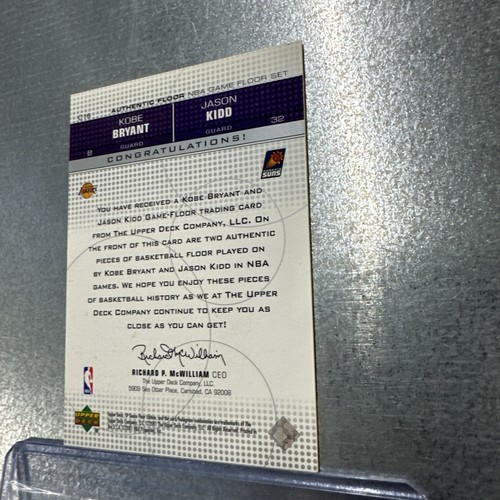 2000-01 SP Game Floor Edition Kobe Bryant Jason Kidd Dual Authentic UD C16 Laker - Picture 12 of 17