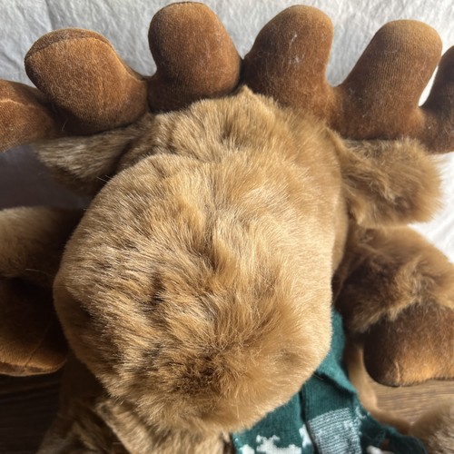 Peluche vintage Bullock's Northern Exposure at Macy's 16" alce con sciarpa 1990 - Foto 2 di 6