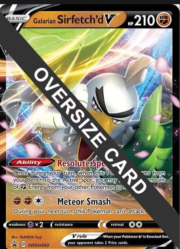 Galarian Sirfetch'd V SWSH043 Jumbo Card - Picture 1 of 3