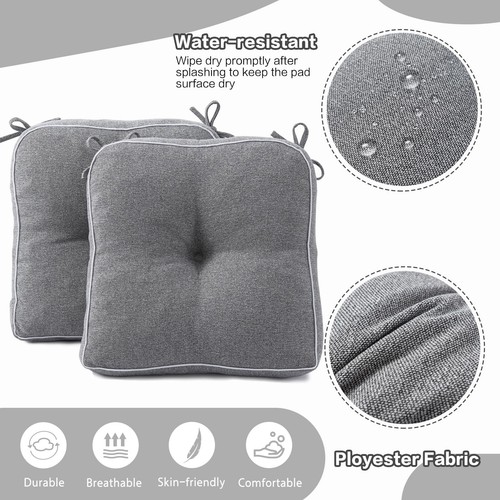 4 Pack of Chair Cushions for Dining Chairs, Kitchen Chair Pads with Shredded ... - Picture 4 of 7