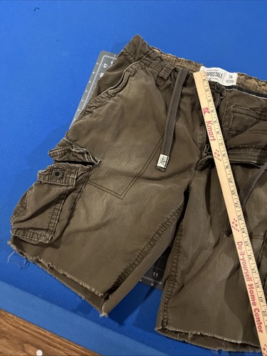 Pantaloncini cargo vintage Aeropostale uomo 36 marrone sfumato larghi gamba larga spiaggia Y2K - Foto 3 di 10