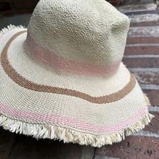 ROXY Hat S / M Women's Straw Sun Hat "Sound Of The Ocean" Surf Style Beachy Boho