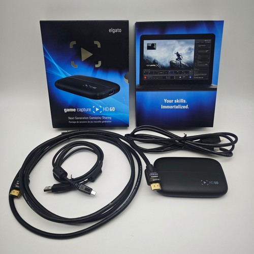 Elgato Game Capture HD60 mit OVP HDMI und USB Kabel 1080p60 Streaming Recorder f