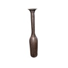 Tall Decorative Vase India Brown Brick Pattern Home Decor Accent Piece