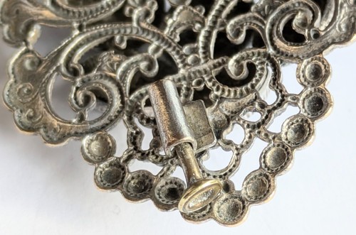 Drei böhmische böhmische filigrane Broschen / Kleiderklammern, Art Deco Vintage Stücke - Bild 14 von 17