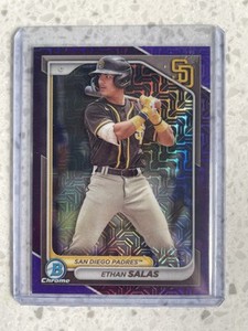 2024 Bowman - Chrome Prospects Ethan Salas #BCP-102 Purple Refractor /250 (RC)