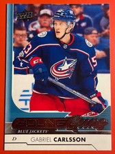 2017-18 Upper Deck Gabriel Carlsson #215 Young Guns RC Blue Jackets