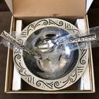 LENOX Spyro metal 3 PIECE SALAD Serving set, NWOT