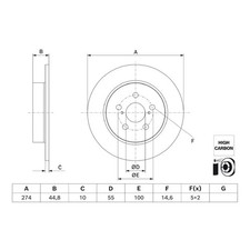 2x Bosch Scheibenbremse hinten E190R02C01001070 42431K0010 | 816167
