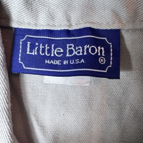 Little Baron Safari Shirt Boys Size 7 Button Up Embroidered Vintage Made In USA - Picture 7 of 12