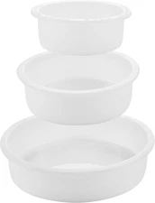 3 Deep Circle Silicone Molds for Resin, Large Resin Mold Glossy Deep round Molds