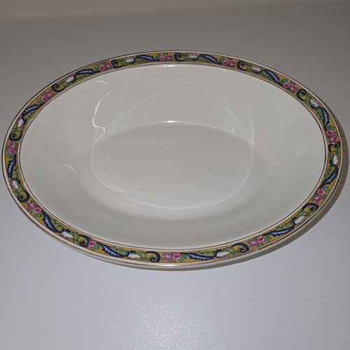 VTG Johnson Bros Oval Pink Roses Gold Trim Serving Bowl 10" England - Picture 2 of 9
