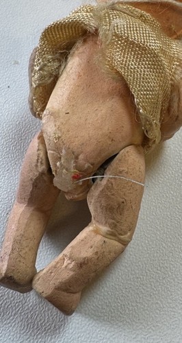 Antique 2.5” Jointed Baby Doll Japan Marked Clay Composition String Limbs - Picture 8 of 13