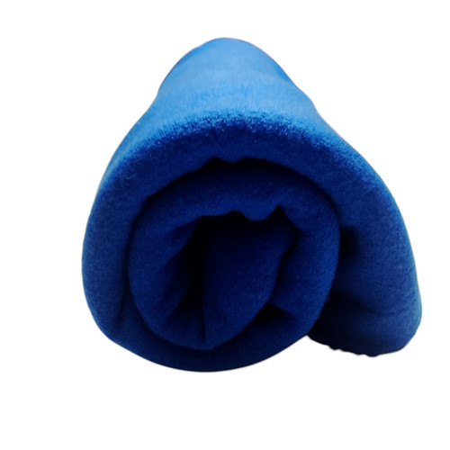 Vintage New Old Stock Boiled 100% Wool Fabric Cobalt Blue - Picture 8 of 10
