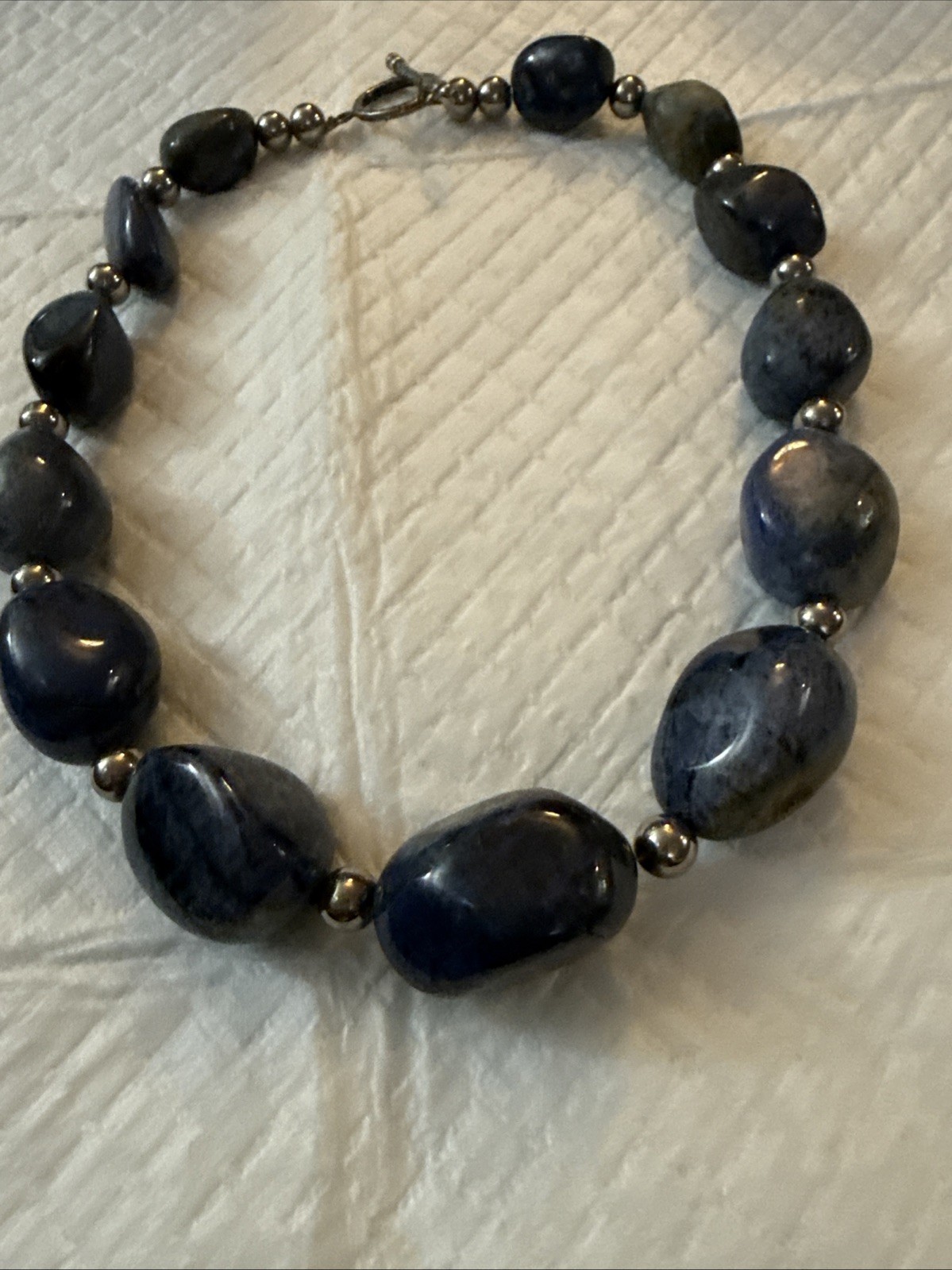 Rare Extra Large Deep Blue Dumortierite Beads And… - image 1