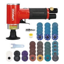 Pneumatic Mini Orbital Sander Grinder Polisher Kit, 2 inch Air Right Angle Su...