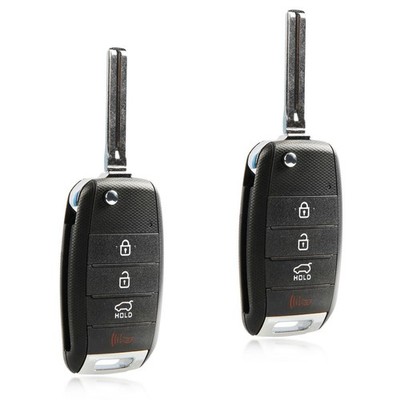 2x Remote 4btn Suv Flip Key Fob for Kia Optima (NYODD4TX1306-TFL, 4D60 Chip)