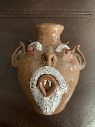 Jack T Maness Pottery Face Jug