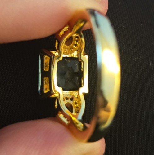 2.55ct Aquamarine GOLD band size 9 - Picture 10 of 11