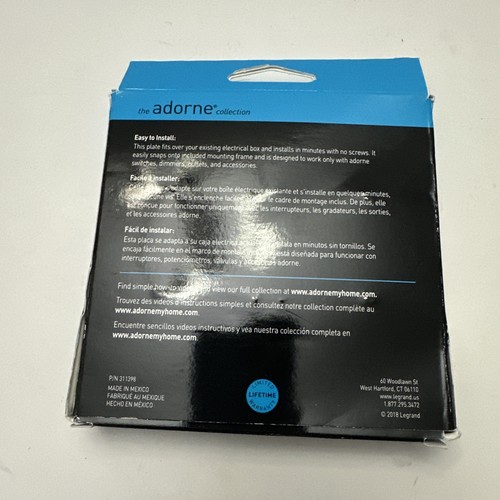 AWP2GWHW10 - LEGRAND ADORNE TWO GANG WALL PLATE - GLOSS WHITE FINISH - Picture 2 of 4