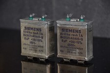 Two vintage Siemens Al-Elko rauh IA capacitors 8uF 450V NOS 1974 klangfilm audio