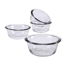 Anchor Hocking 82269L20 Glass 10 Ounce Oval Custard Cup Set - 4 / CS
