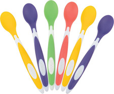 Soft-Tip Toddler Feeding Spoons, 6 Pack, Multi