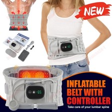 Inflatable Heating Massage Decompression Belt Lumbar for Lower Back Pain Relief