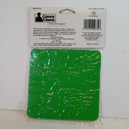 Vintage 1994 grüner riesiger Sprossenglasöffner Rescue Pillsbury Küche ungeöffnet neu aus altem Lagerbestand neu in Verpackung - Bild 4 von 7