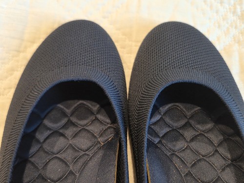 Vivaia Womens Sz 38.5 Ballet Flat Shoe Navy Mesh Knit Round Toe SlipOn Comfort - Picture 5 of 15
