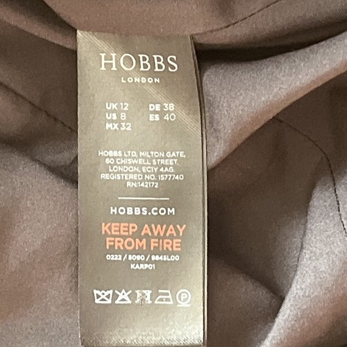 Hobbs Brienna Black Grey Twead White Elegant Lined Shift Dress Ex Cond. 12 Lined - Picture 7 of 12
