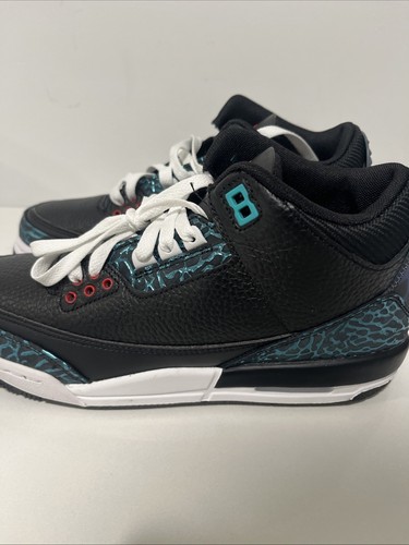 Nike Air Jordan 3 Retro Moto Black Siren Red Hyper Jade FV5437 001 Size 7Y - Picture 3 of 19