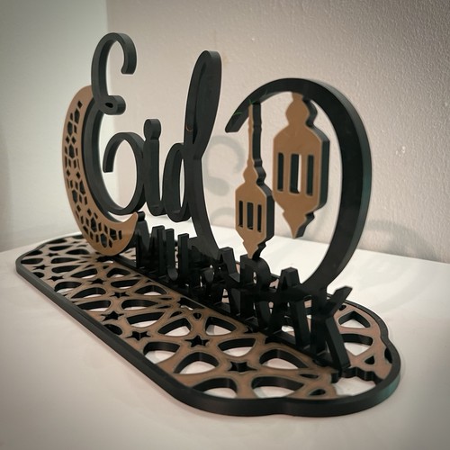 EID MUBARAK Standing Table Sign MOON LANTER ACRYLIC|Traditional Party Decoration - Picture 4 of 15
