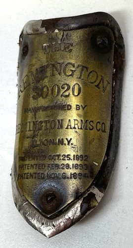 antique bicycle THE REMINGTON ARMS CO Head badge TAG Ilion, NY 1892-1894 - Picture 3 of 4