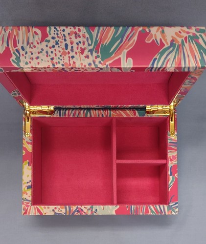 Joyero Lilly Pulitzer Fruta del Dragón Tesoro Hundido Rosa Turquesa 6.5" X 4.5 - Imagen 4 de 11