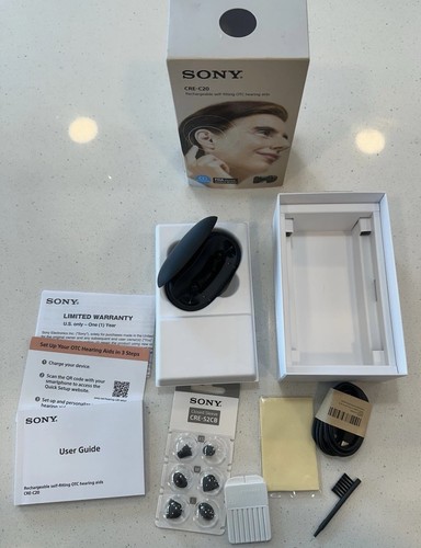 Sony fast unsichtbare OTC wiederaufladbare Hörgeräte, selbstpassend CRE-C20, schwarz - Bild 5 von 10