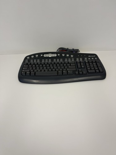 Microsoft Multimedia Keyboard 1.0a KB-0168 Wired Black Tested Works Clean - Picture 2 of 22