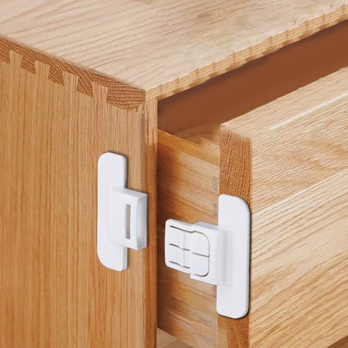 5pcs Refrigerator Lock and Cabinet Lock Buckle Essential Security for Your Home - Afbeelding 5 van 10