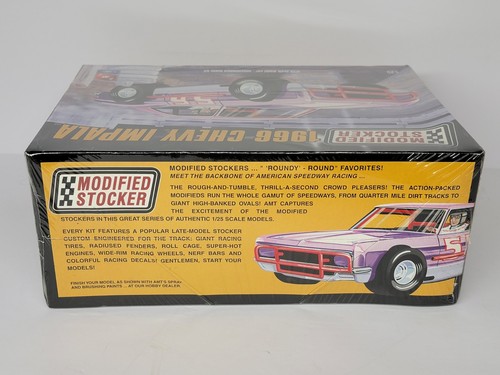 AMT 1/25 Scale 1966 Chevy Impala Modified Stocker Model Car Kit 21690P NEW - Picture 4 of 6