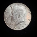 40% Silver 1967 Kennedy Half Dollar - Circulated Condition - 06-73