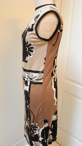 Vintage 1960s CASSANDRA Charlie Chaplin Sleeveless Mod Print Sheath Dress Size 6 - 第 7/9 張圖片