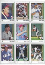 1989 Upper Deck Baseball Cards #1 - #250 U-Pick to complete your set