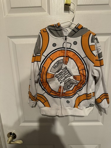 Disney Star Wars Force Awakens Droid BB8 Hoodie Jacket Child Size Small NWOT - Picture 1 of 24