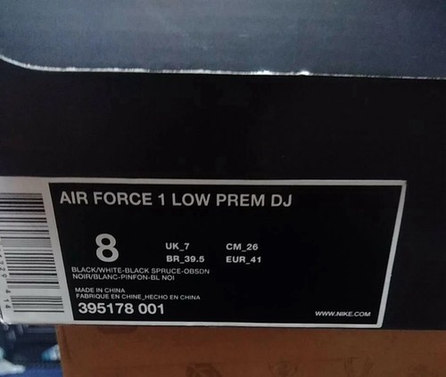 Autentiche NUOVE Taglia 8 Nike Air Force 1 Low Premium DJ Premier GangStar 395178 001 - Foto 6 di 7