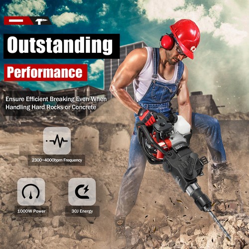 3-in-1 Benzin Abbruch Hammer Vorschlaghammer Profi Set Beton Ziegeln Steinen Bau - Bild 5 von 24