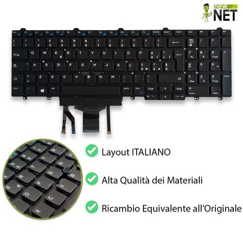 Tastiera retroilluminata compatibile con Dell Precision 7720 M7720 ITALIANA - Zdjęcie 6 z 6