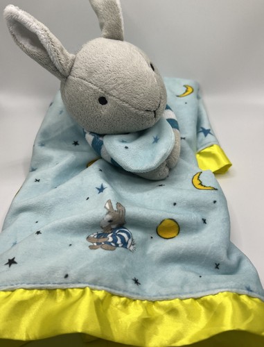 Goodnight Moon Lovey Plush Bunny Rabbit Security Blanket Blankey Moon & Stars - Picture 3 of 7