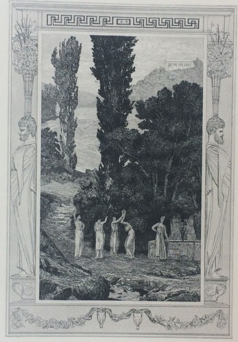 Radierung "Psyche wandernd (Amor und Psyche)" von Max Klinger, 1880 - Picture 3 of 3